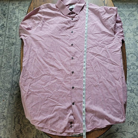 J.Ferrar Red Stripe Super Slim Mechanical Stretch Button Down Shirt Size Men XXL - Picture 5 of 8